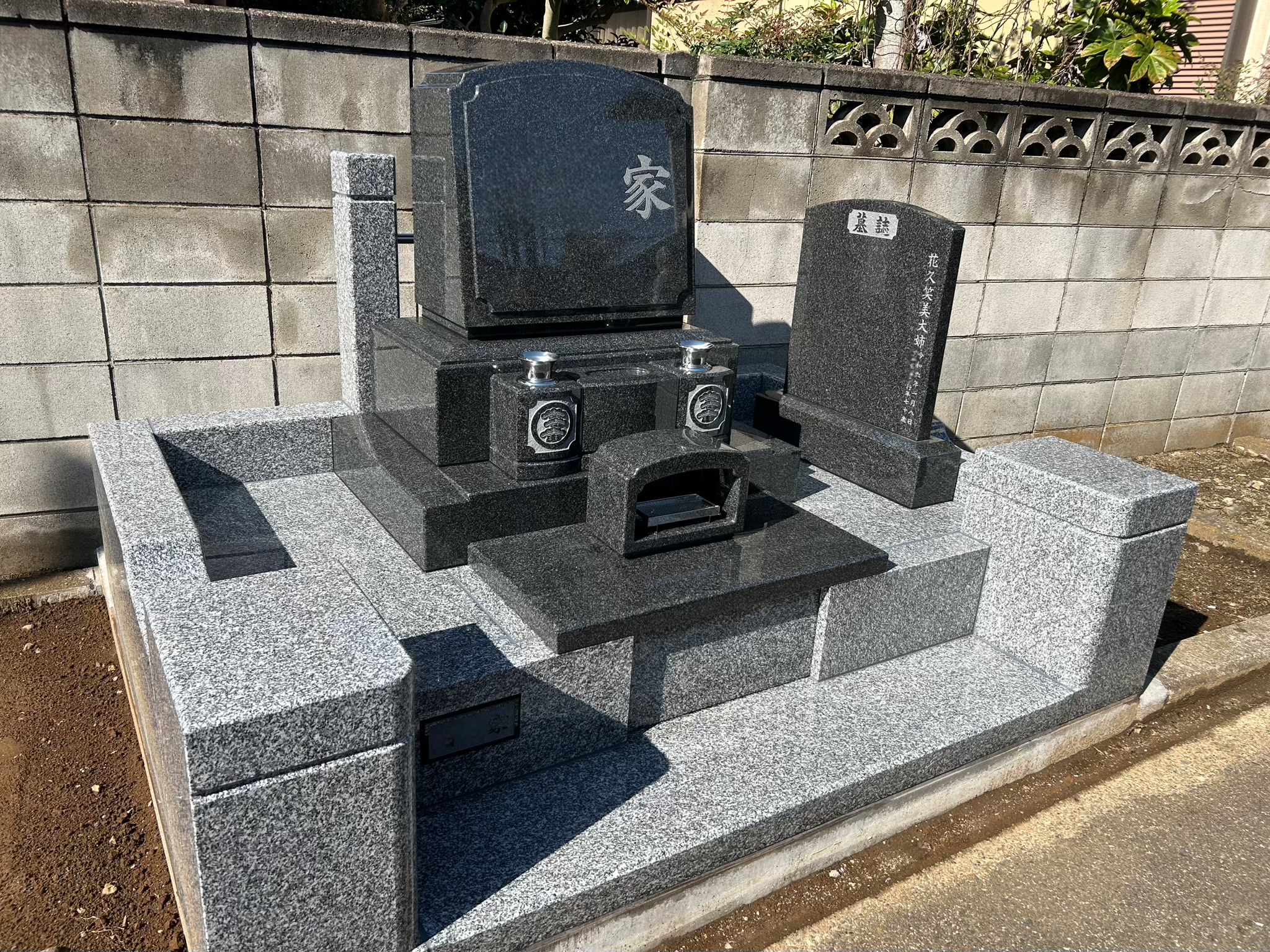 【野田岩名共同墓地　M家様　新規墓石施工】