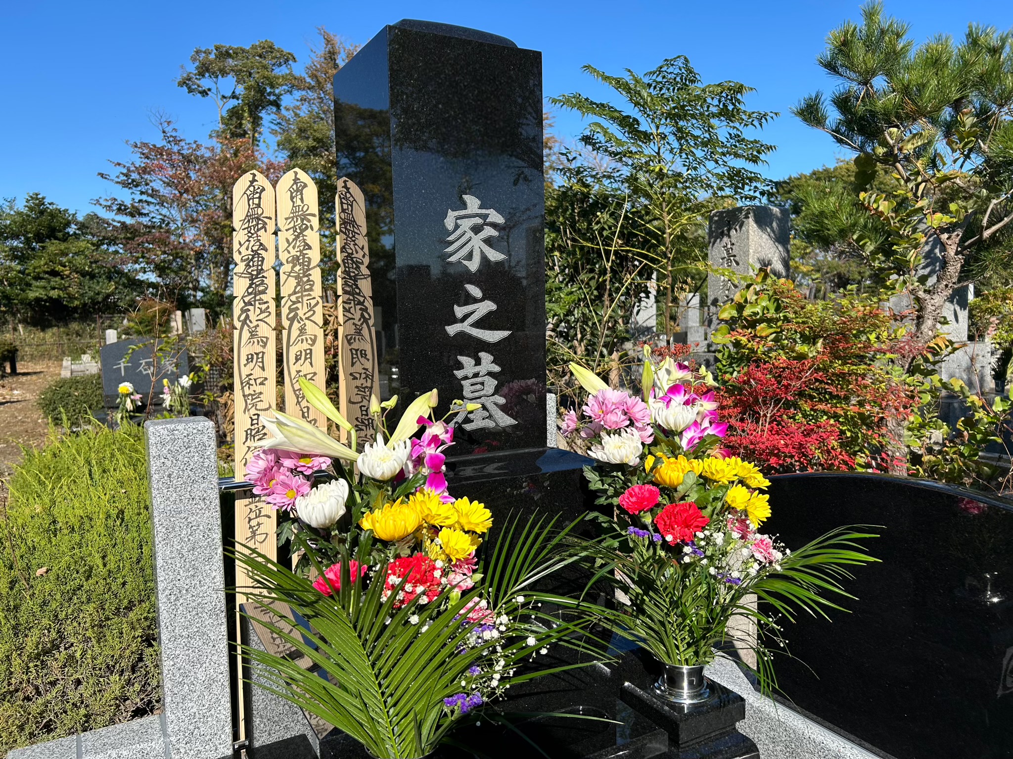 【八柱霊園　I家様　新規墓石施工】